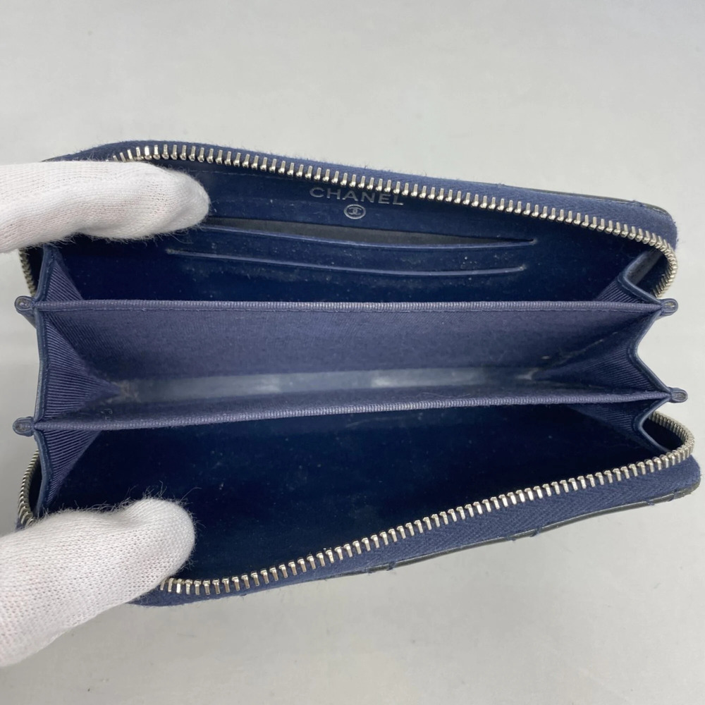 CHANEL Authentic Blue Leather Wallet - Picture 3 of 12